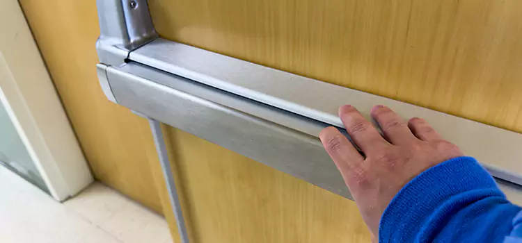 Installing a Push Bar on a Door Hickory